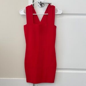 Red Sleeveless Bodycon Dress